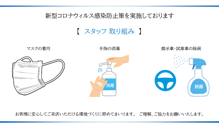 【スタッフ取り組み】新型コロナウィルス感染防止策を実施しております